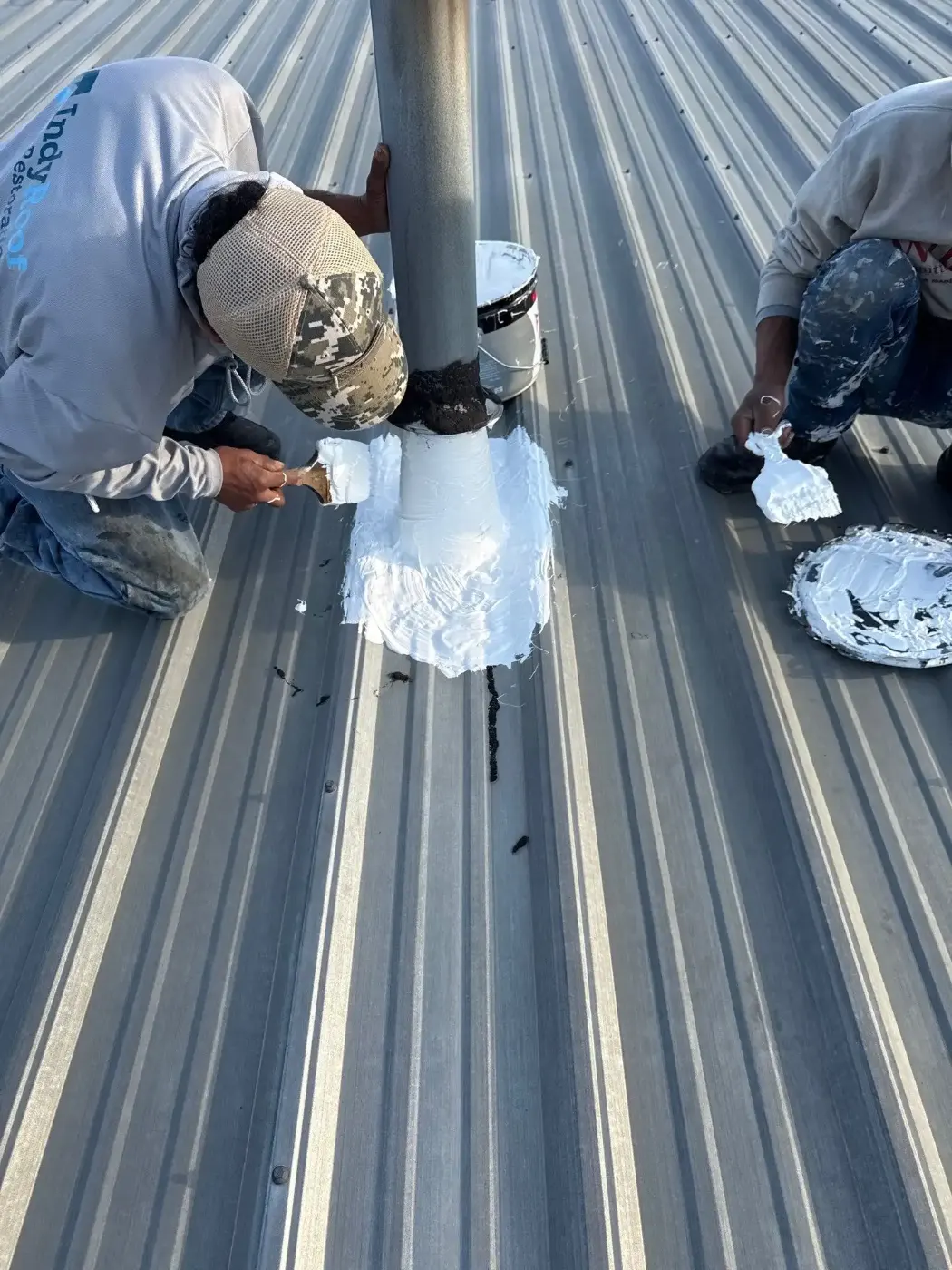 Flashing and seam work in Linton