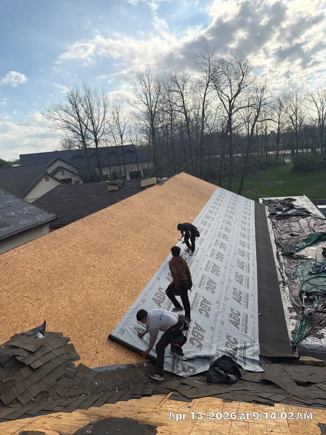 Commercial roof inspection documented in Linton
